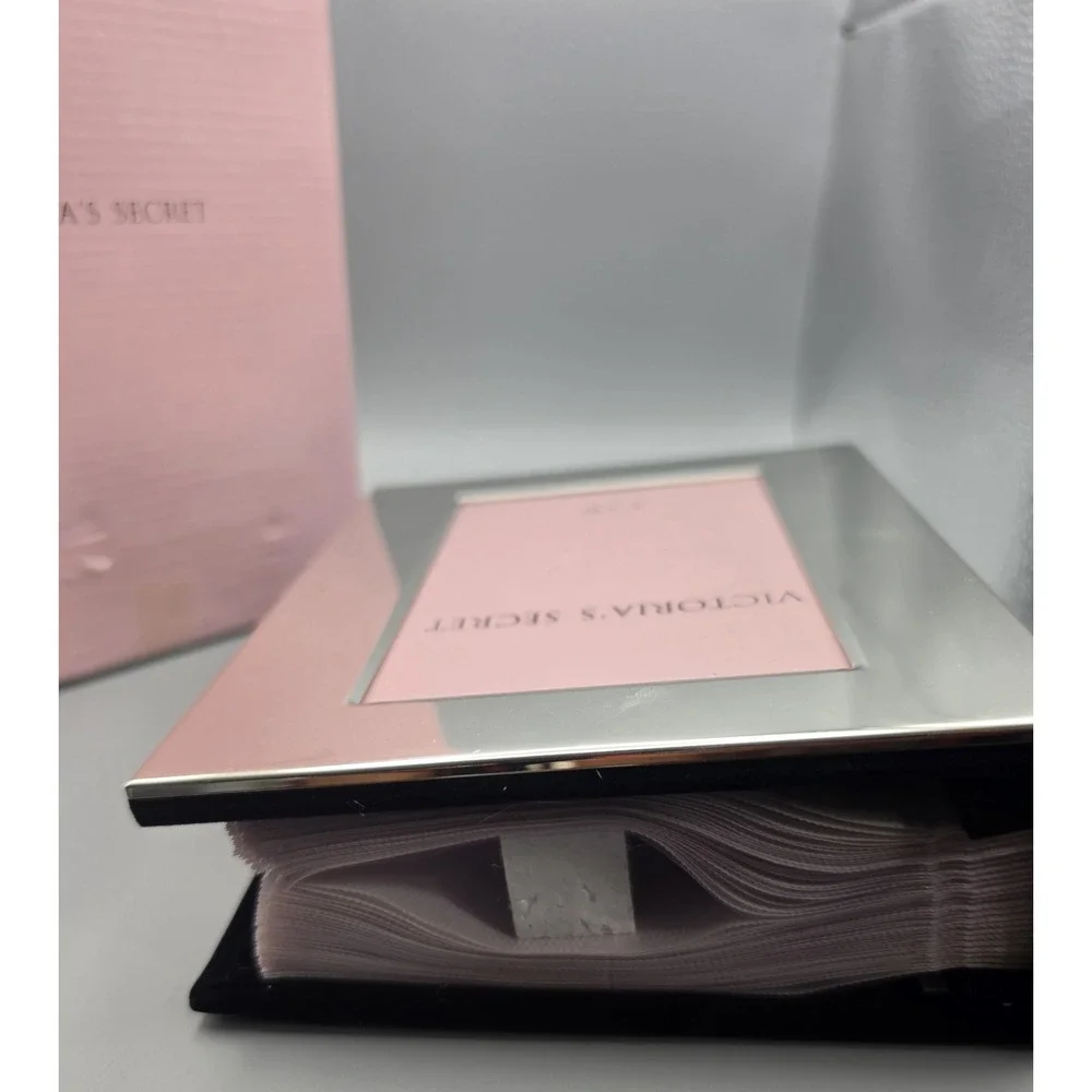 Vintage Victoria's Secret Silver Plated Photo Album Frame 4x6 Pink Velvet Box